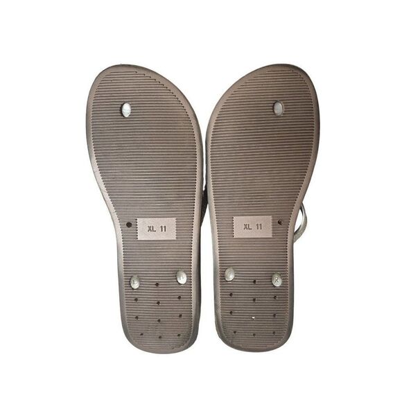 Women's Gold Flip-Flops 11 Toe Post Platform Rose Gold Summer Sandals Sz 11 NWOT - Picture 9 of 9